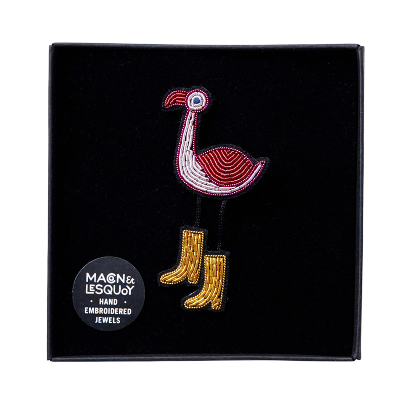 M&amp;L Guardian Flamingo Brooch
