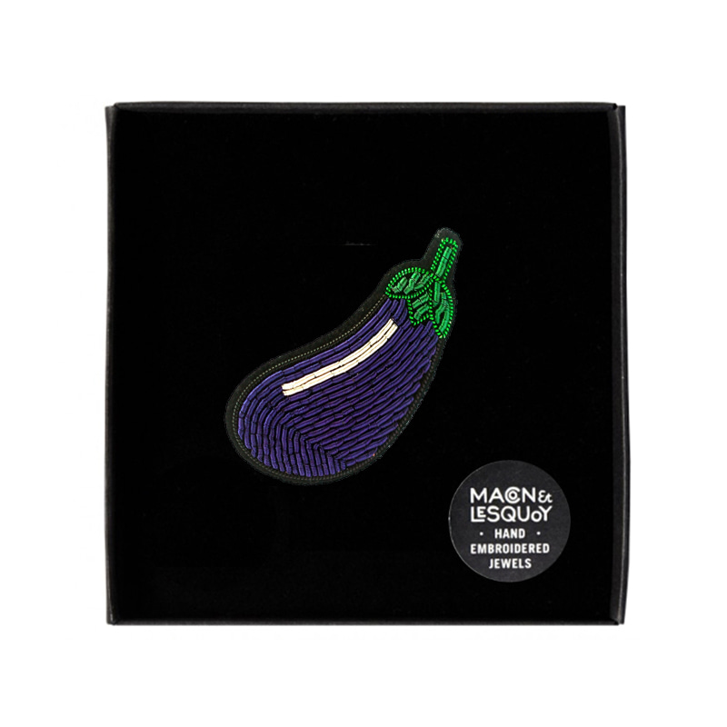 M&amp;L Eggplant Brooch