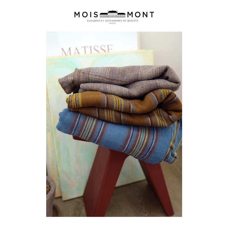 [60% Off] Moismont 22fw Blanket(Wood, Parisian Blue)