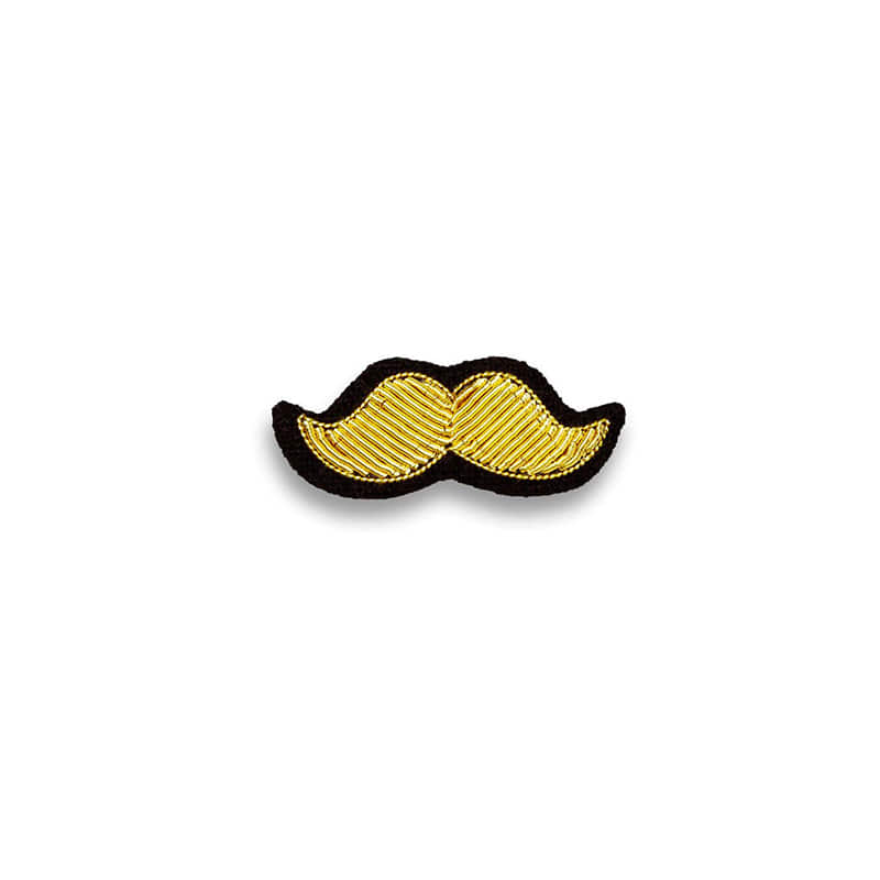 M&amp;L Golden Mustache Brooch