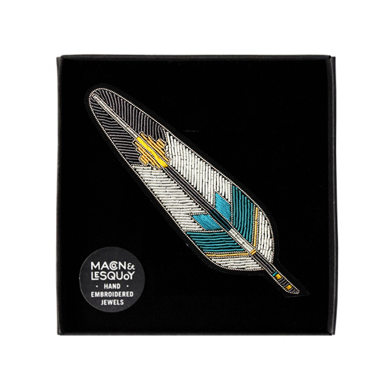 M&amp;L Color Feather Brooch