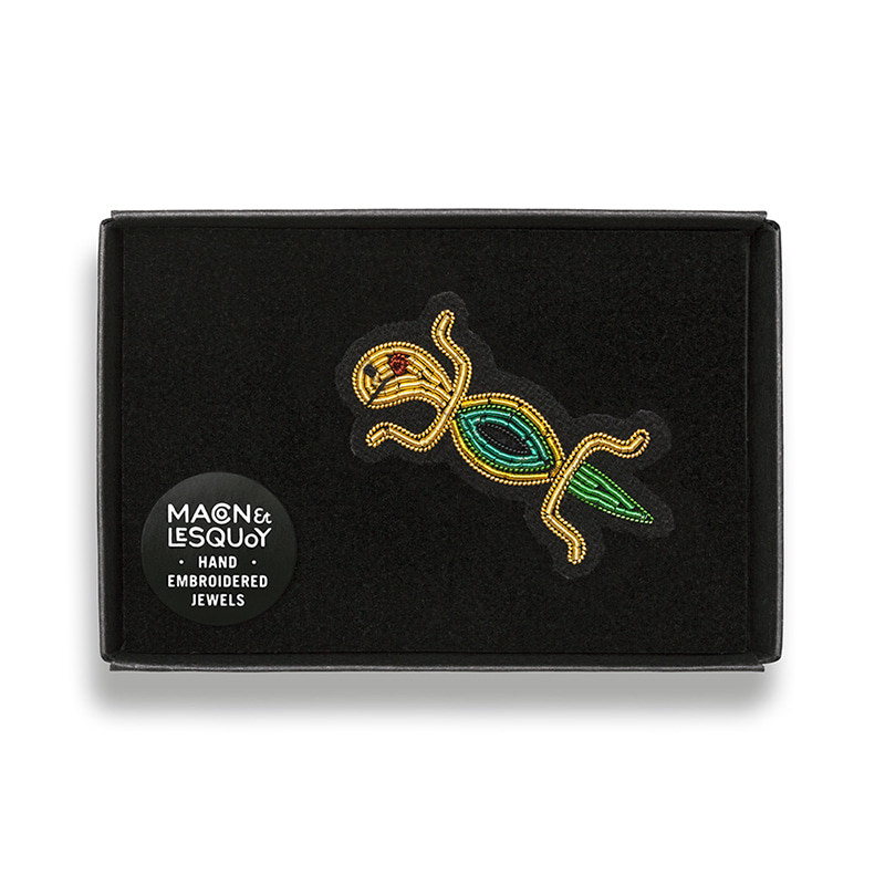 M&amp;L Mini Lizard brooch
